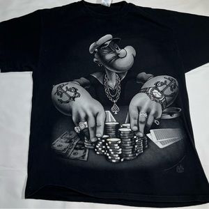 Delta Pro Weight Popeye The Sailor Gangsta Hip Hop Adult Tee Size L.